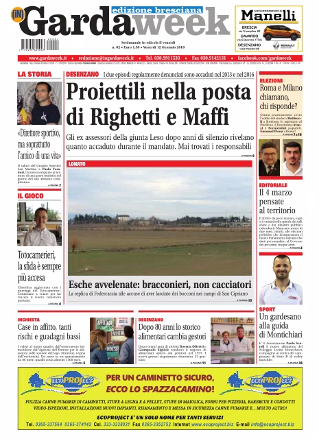 Gardaweek è in edicola. Le prime pagine edizione bresciana e veronese