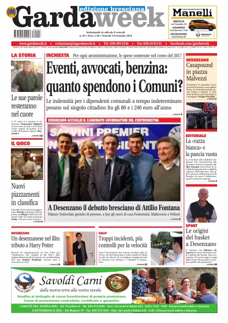 Gardaweek è in edicola. Le prime pagine edizione bresciana e veronese