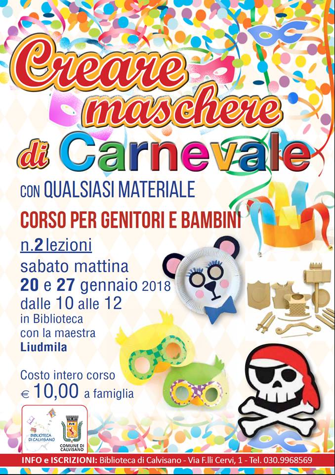 Creazione maschere di Carnevale a Calvisano