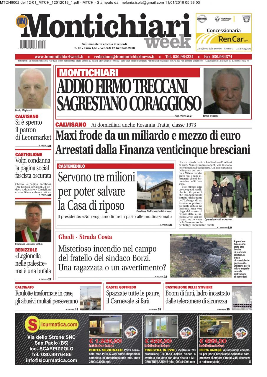 Venerdì Montichiari week è in edicola