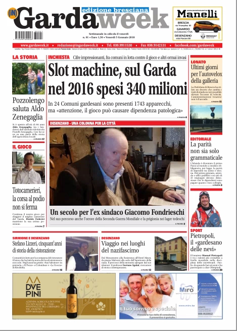 Gardaweek è in edicola. Le prime pagine edizione bresciana e veronese