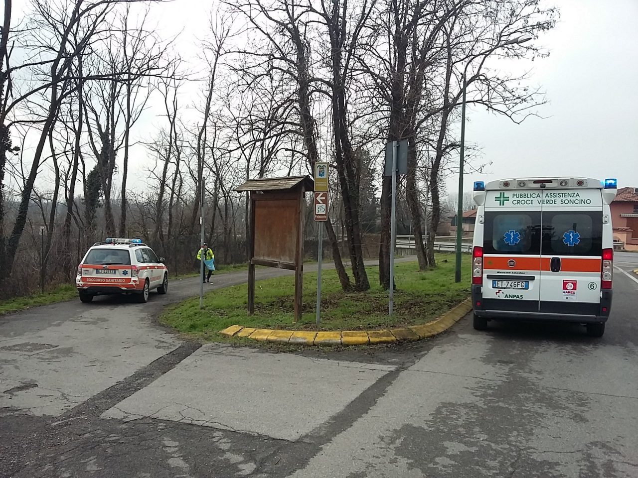 Cade dalla bici Spavento per un bambino di Urago