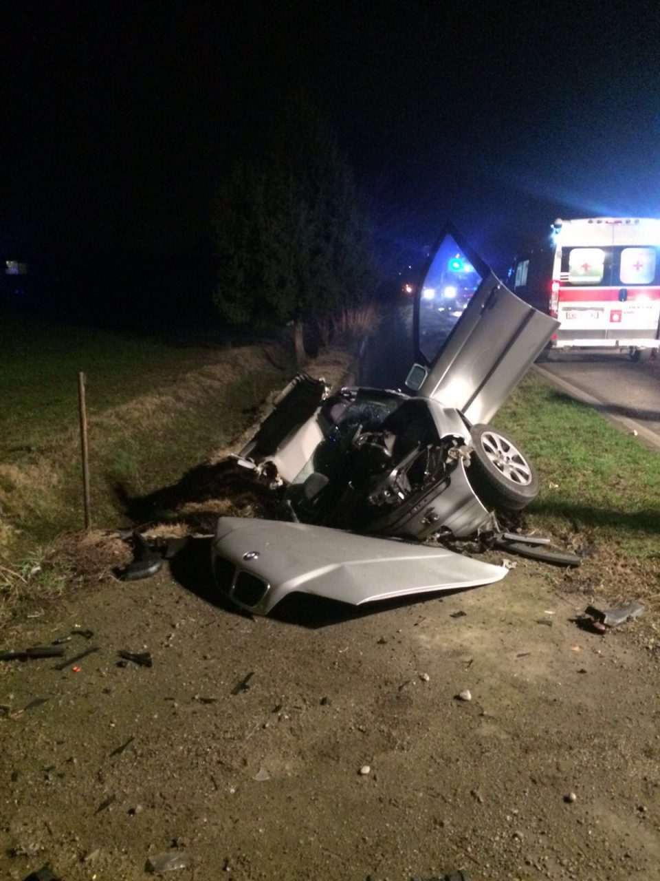 Fuori strada 26enne di Pontoglio: probabile colpo di sonno