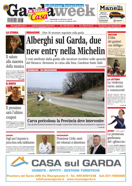 Gardaweek è in edicola. Le prime pagine edizione bresciana e veronese