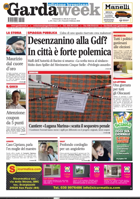 Gardaweek è in edicola. Le prime pagine edizione bresciana e veronese