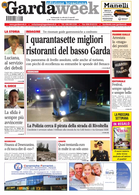 Gardaweek è in edicola. Le prime pagine edizione bresciana e veronese