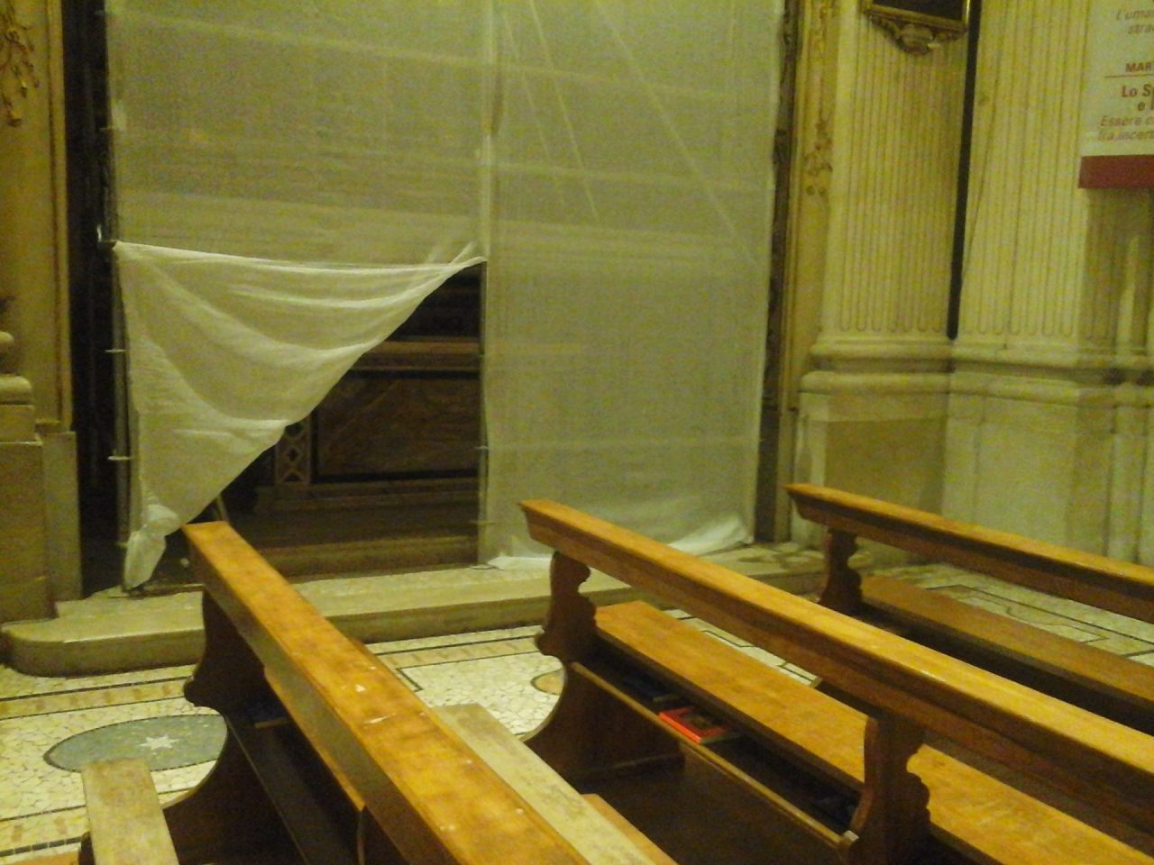 Iniziato restauro «dell’altare del Comune»