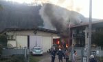 A fuoco un deposito a Rovato sotto il Monte FOTO