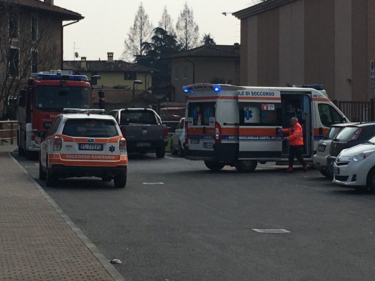 Evacuazione alla scuola materna di Flero
