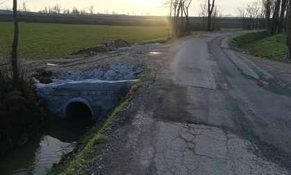 Lavori in corso in via Cavezzo a Castegnato