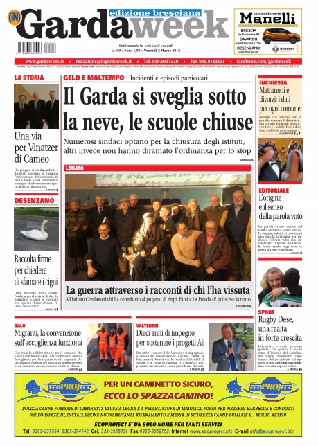 Gardaweek è in edicola. Le prime pagine edizione bresciana e veronese