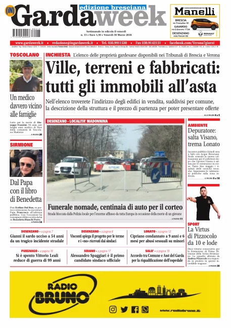 Gardaweek è in edicola. Le prime pagine edizione bresciana e veronese.