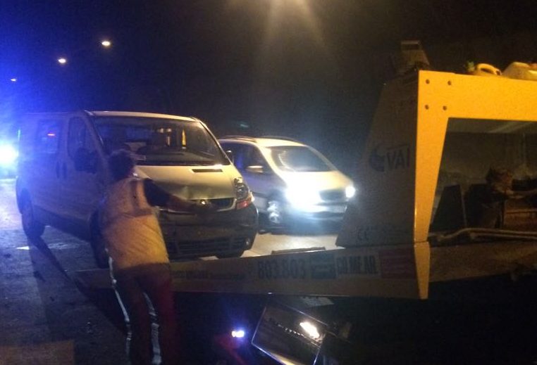 Galleria Iseo, tamponamento a catena