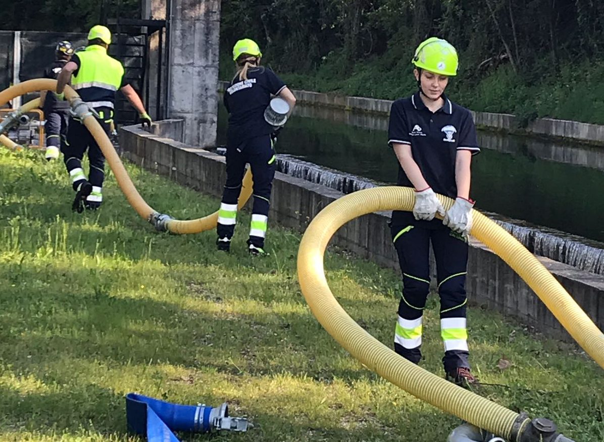 Protezioni civile di Calcinato, Lonato e Bedizzole in addestramento