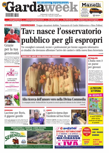 Gardaweek è in edicola. Le prime pagine edizione bresciana e veronese