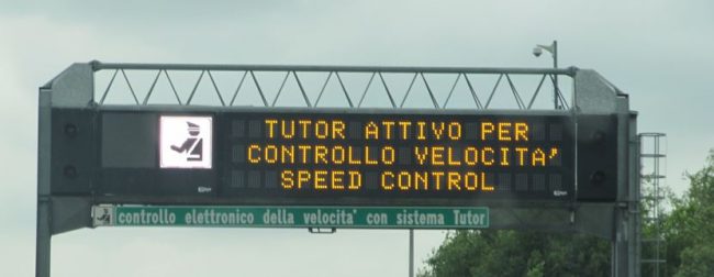 Niente più tutor ma continueranno i controlli sulla velocità