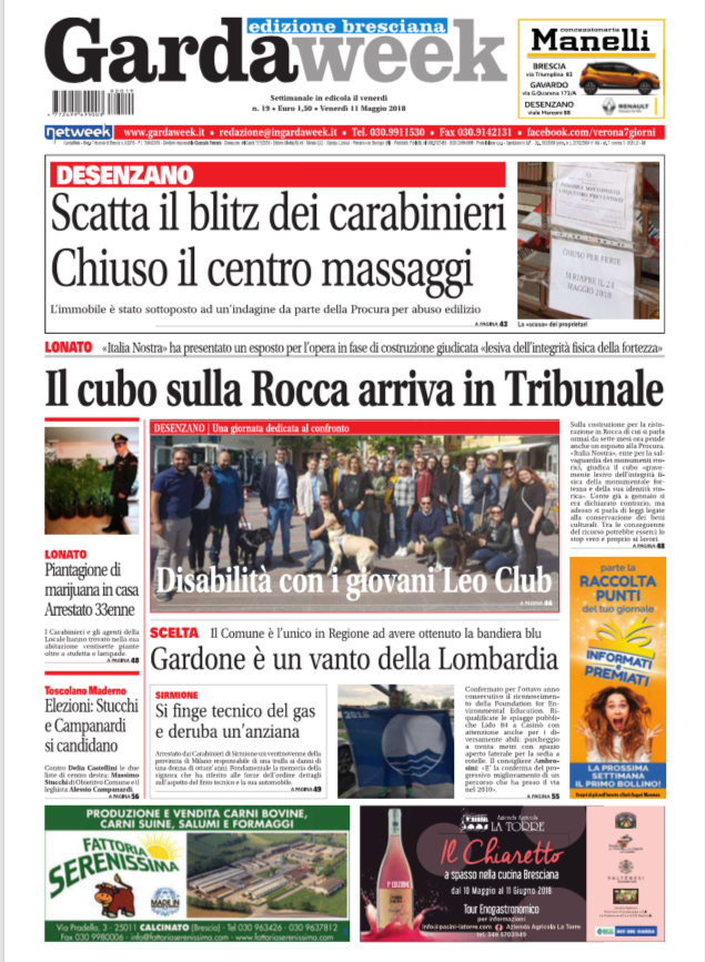 Gardaweek è in edicola. La prima pagina edizione bresciana