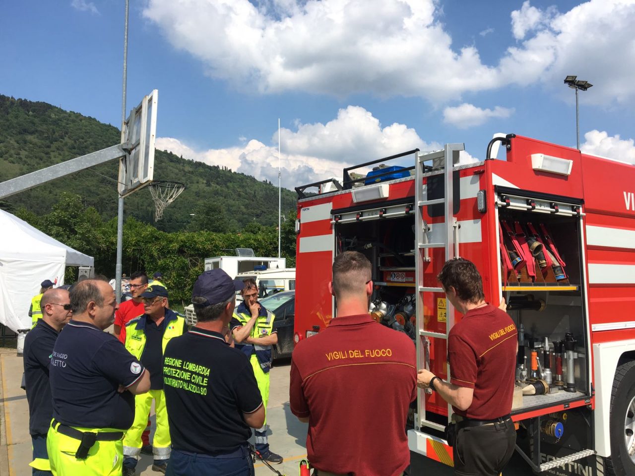 Maxi esercitazione organizzata da Protezione Civile Cologne