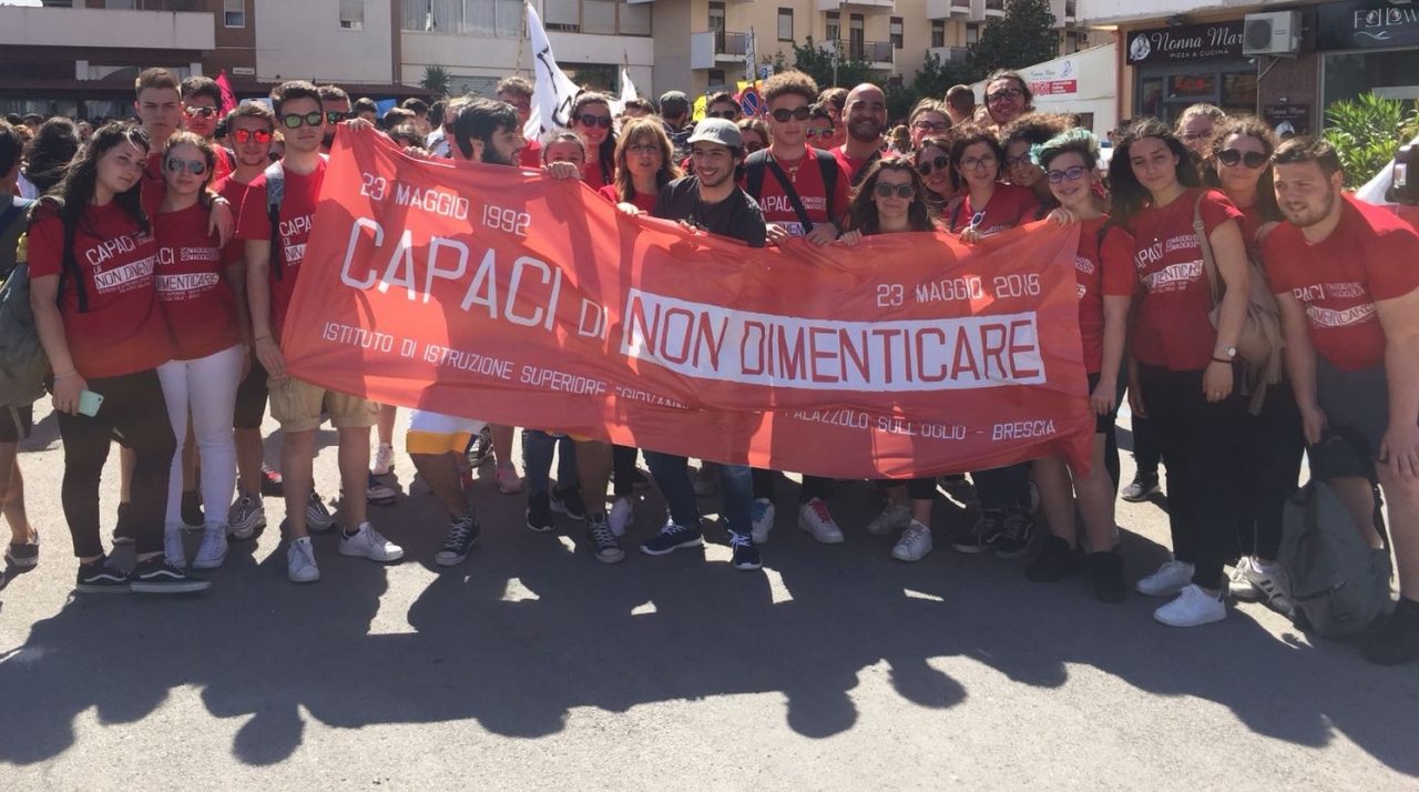 Strage di Capaci, i ragazzi di Palazzolo alla Marcia della legalità