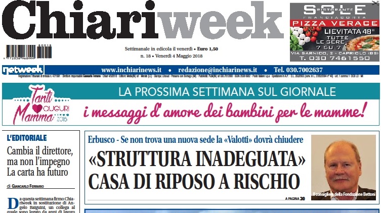 ChiariWeek in edicola il numero del 4 maggio