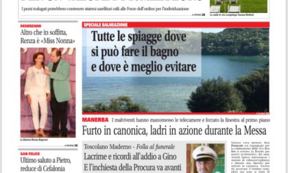Gardaweek è in edicola. La prima pagina edizione bresciana
