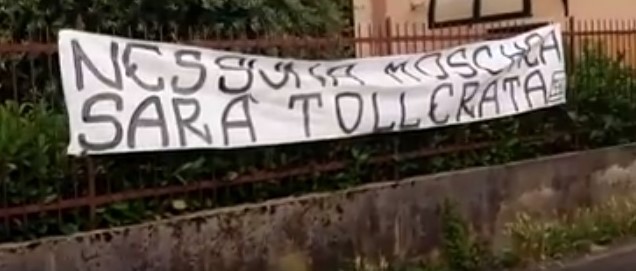 “No alla moschea” a Palazzolo Blitz di Forza Nuova