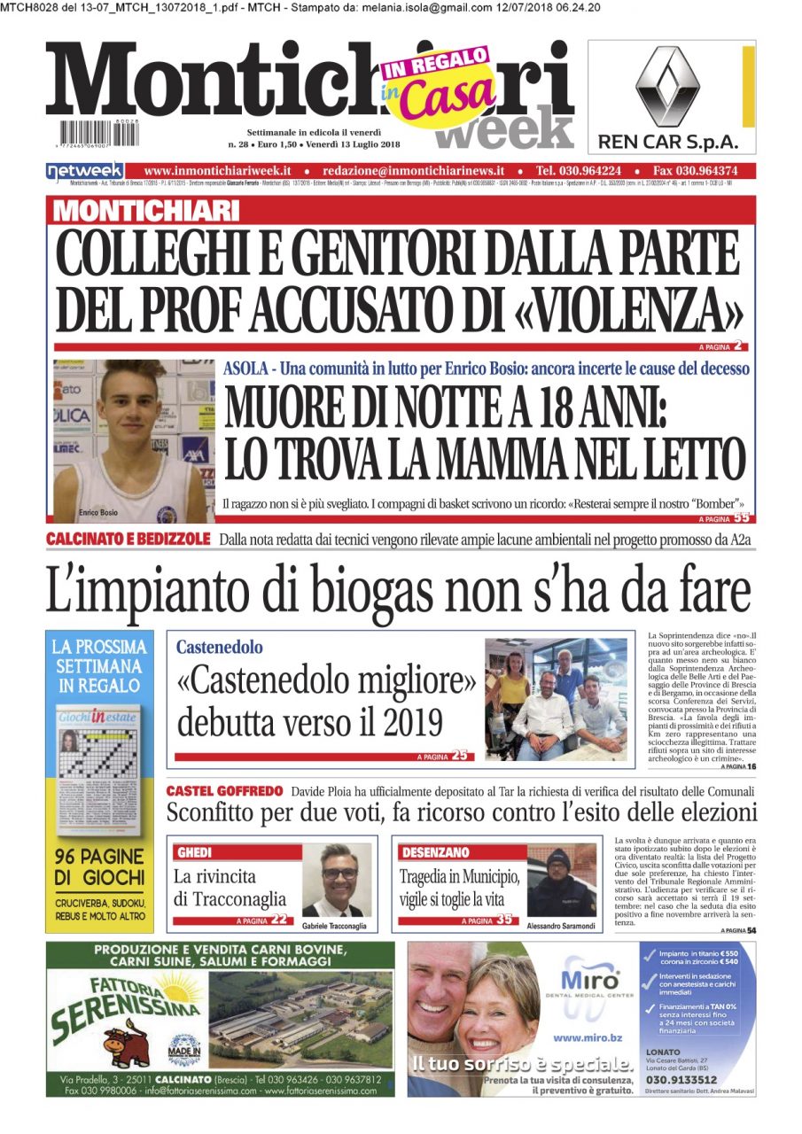 E’ venerdì: Montichiari week è in edicola