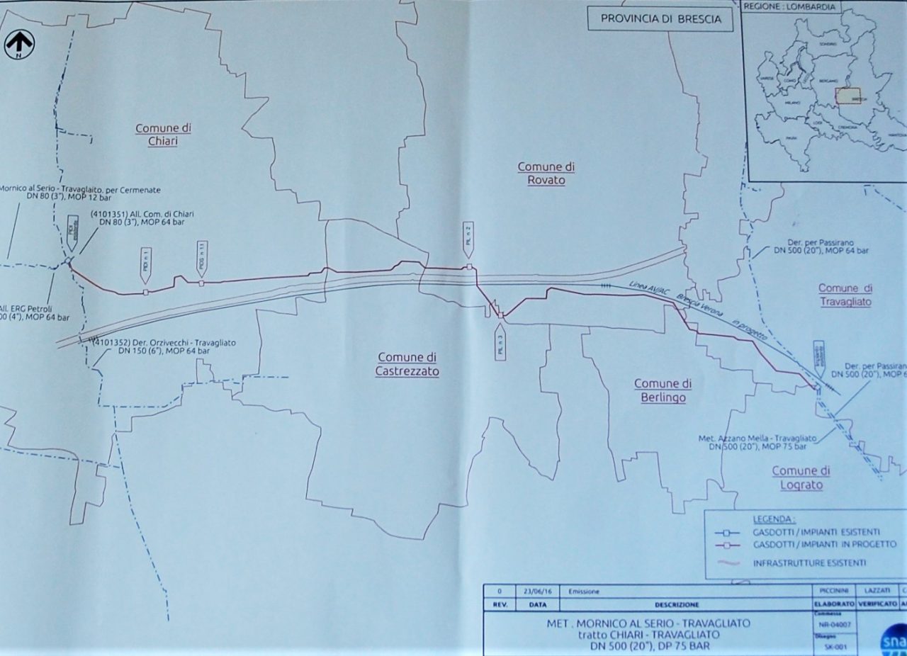 Nuovo metanodotto arrivano gli espropri