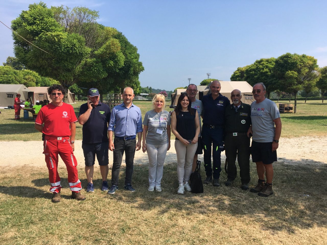 Simona Bordonali a Pozzolengo per il camp di Protezione Civile
