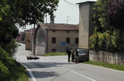 Scontro auto-moto a Vighizzolo di Montichiari
