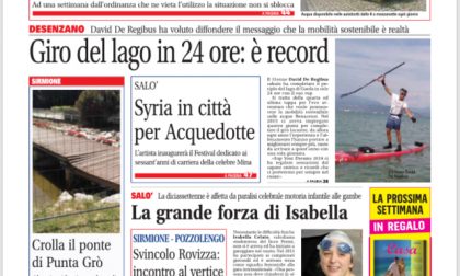 Gardaweek è in edicola. La prima pagina edizione bresciana