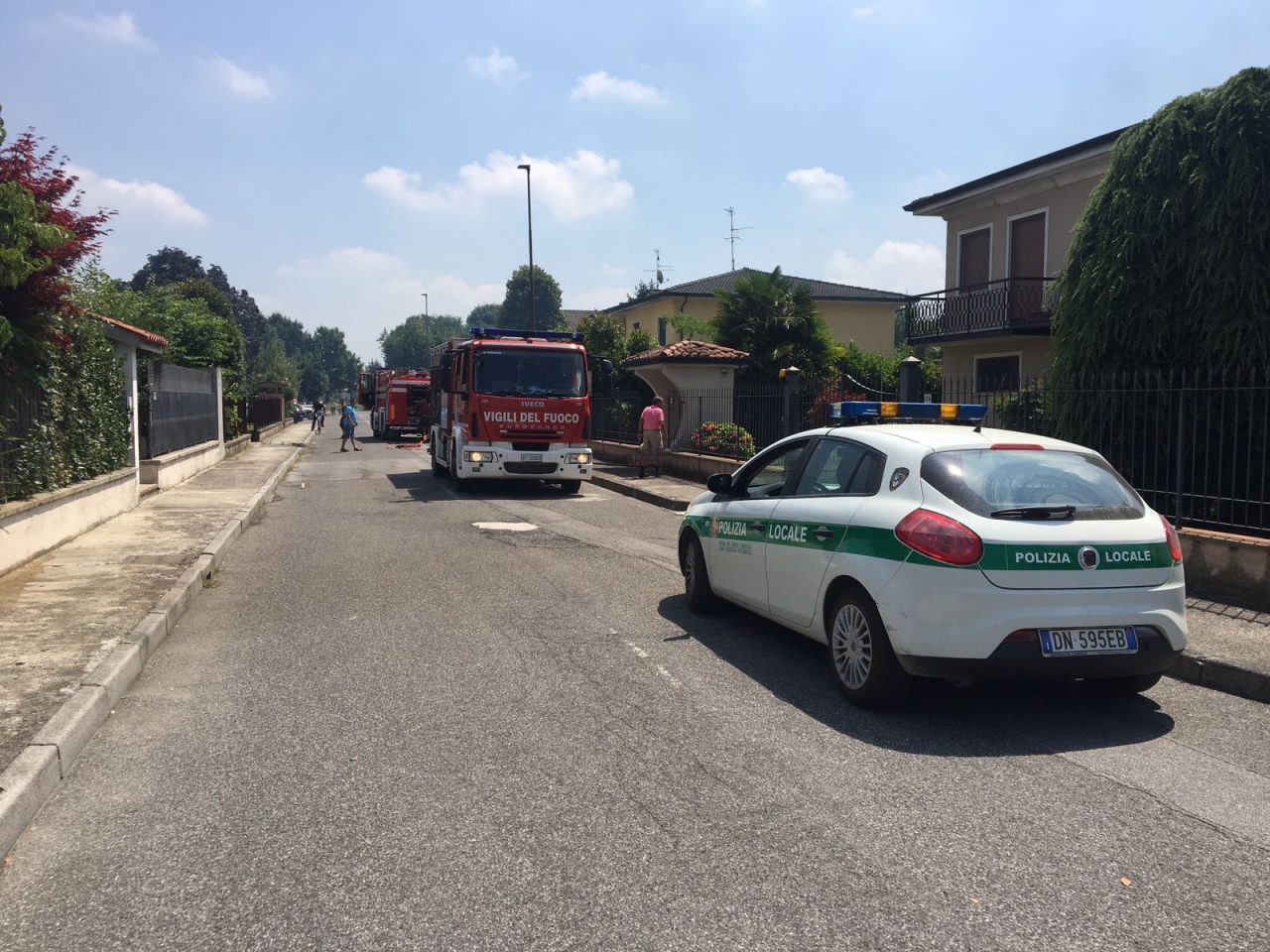 Incendio a Orzinuovi in via Lonato