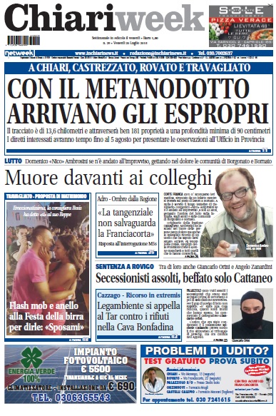 ChiariWeek, in edicola il numero del 20 luglio