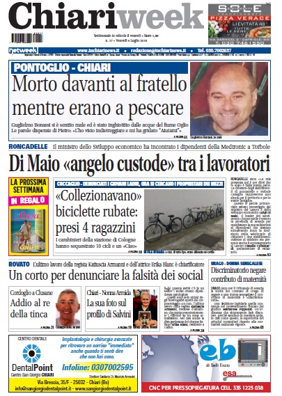 ChiariWeek, in edicola il numero del 6 luglio