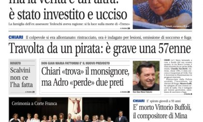 Chiariweek è in edicola! Ecco la prima pagina del vostro settimanale