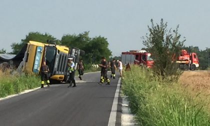 Ennesimo ribaltamento in strada Borgosatollo a Ghedi