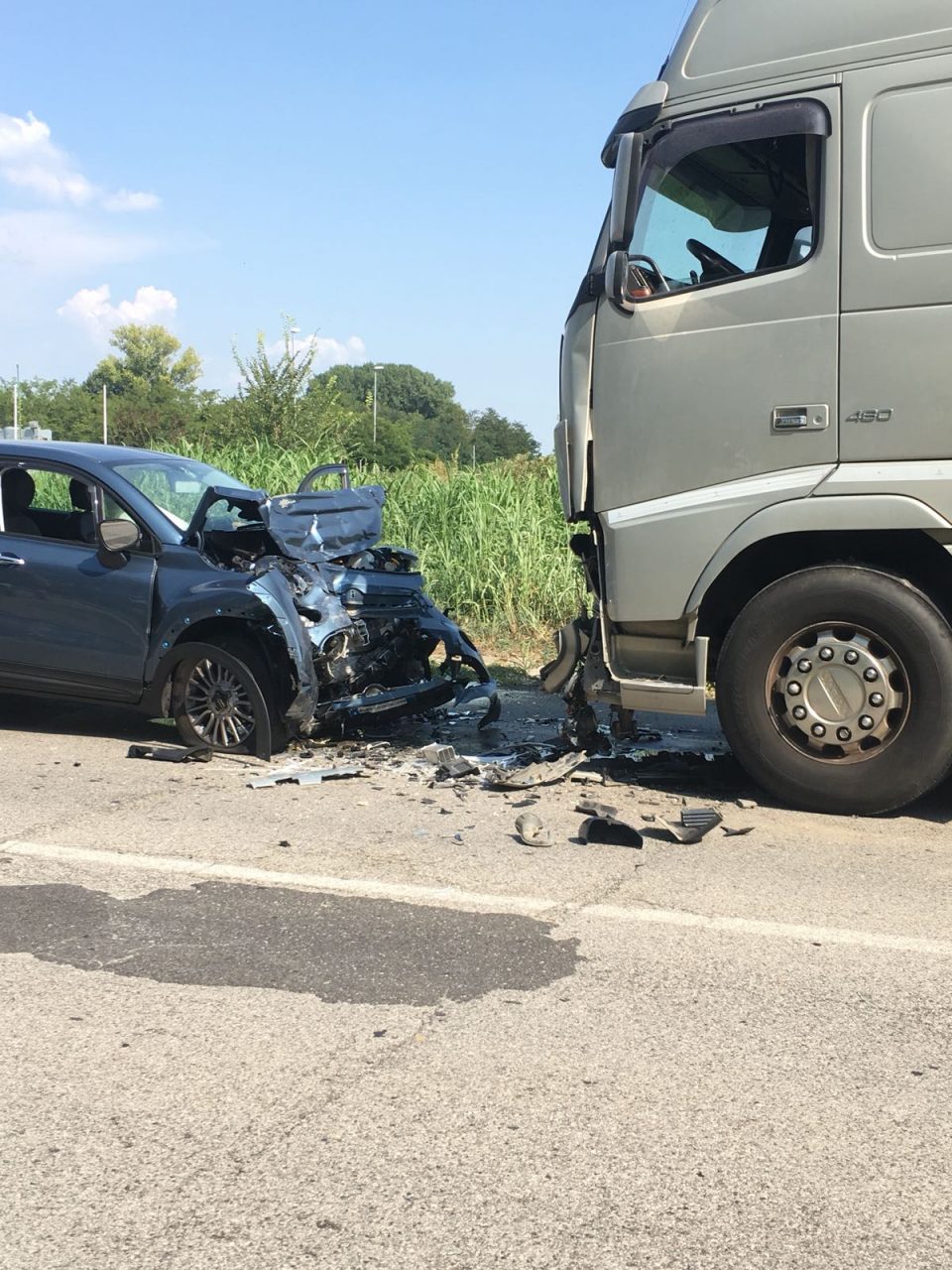 Incidente grave con mezzo pesante, a San Paolo