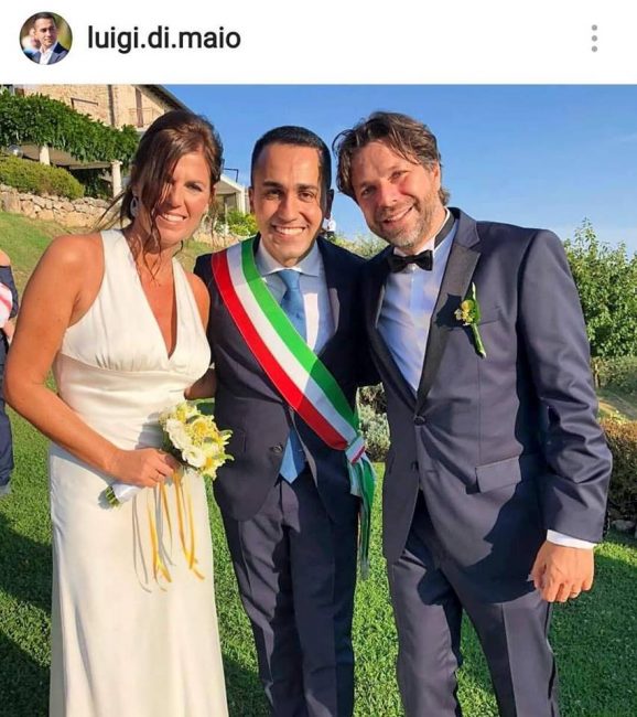 Luigi Di Maio celebra le nozze sul lago di Garda