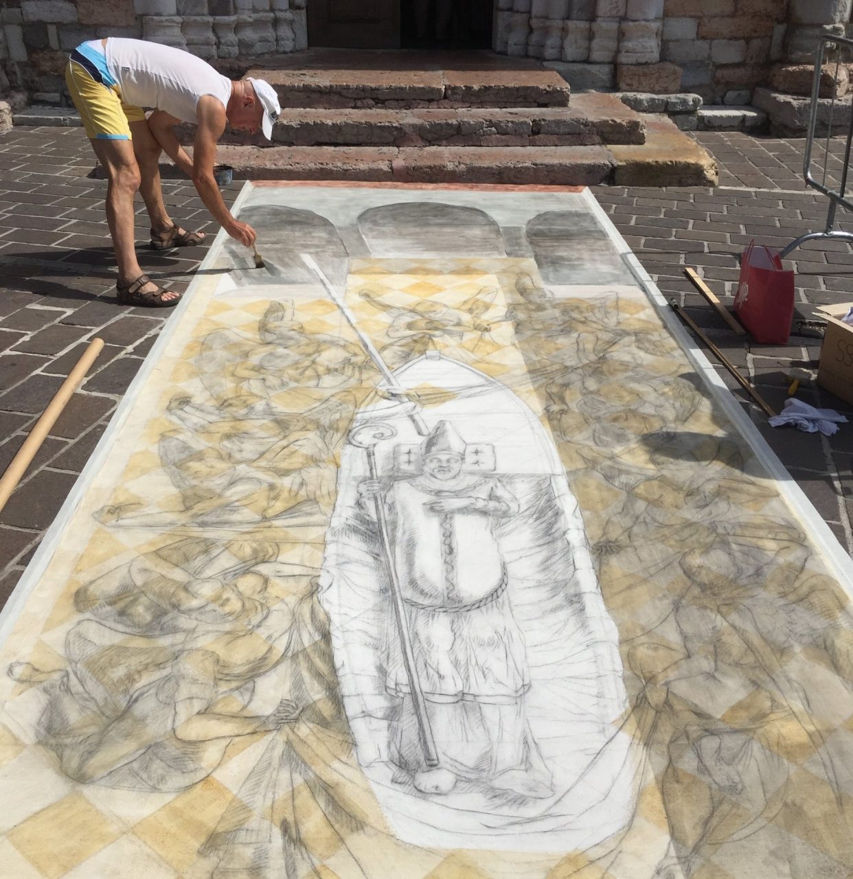 Madonnari all’opera a Toscolano Maderno