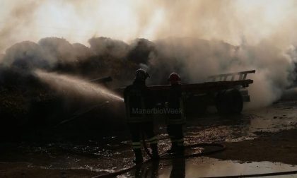 Incendio in cascina a Bagnolo Mella