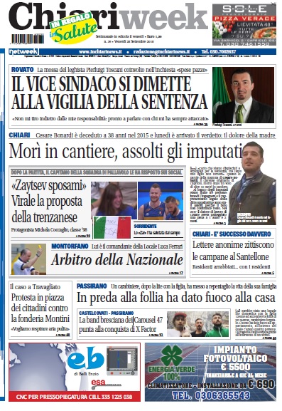 ChiariWeek in edicola il numero del 28 settembre