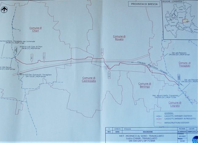 Gasdotto tra Chiari e Travagliato: firmato il protocollo d’intesa per gli espropri nelle aree agricole
