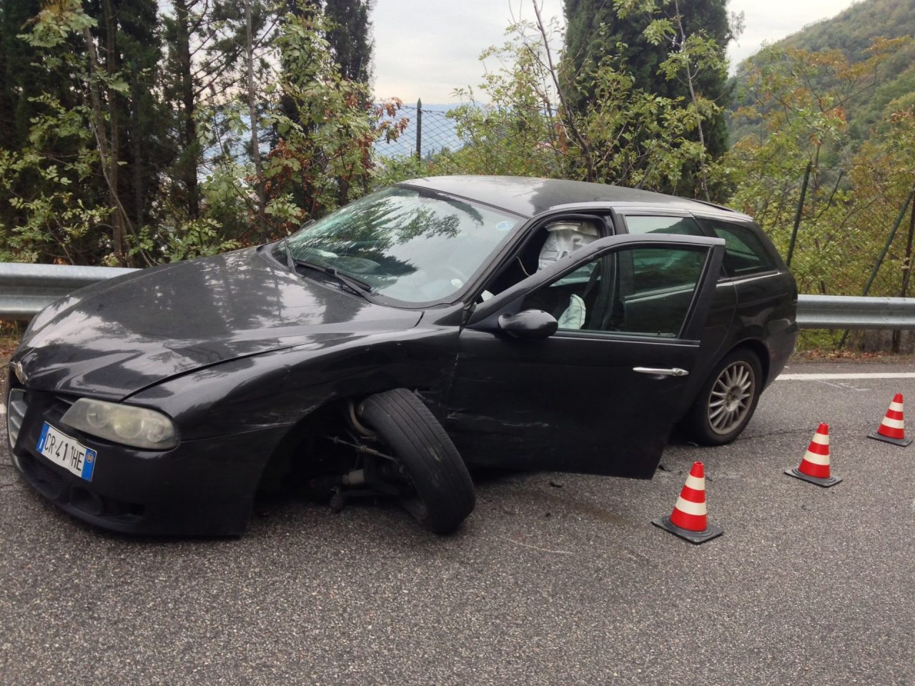 Scontro frontale in Strada Panoramica a Salò