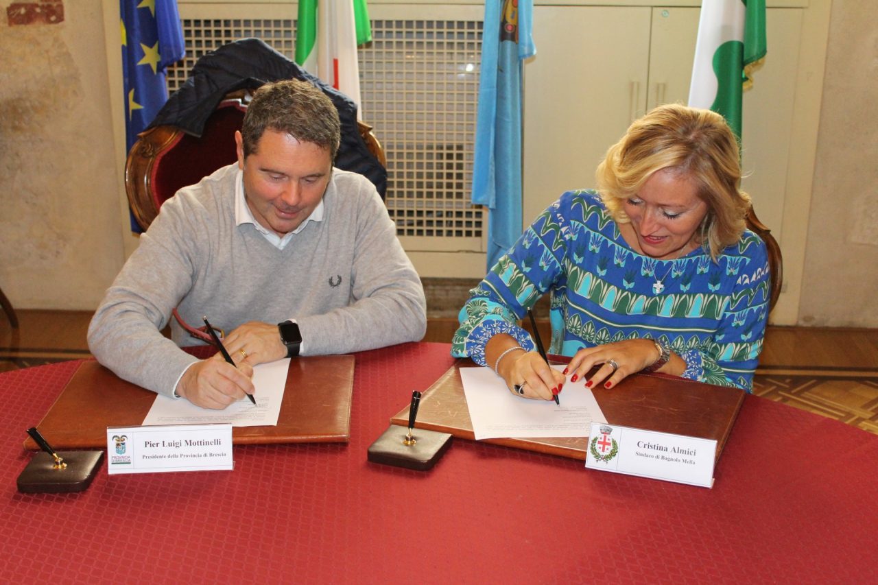 Firmato l’accordo tra la Provincia e il Comune di Bagnolo per la Bretella