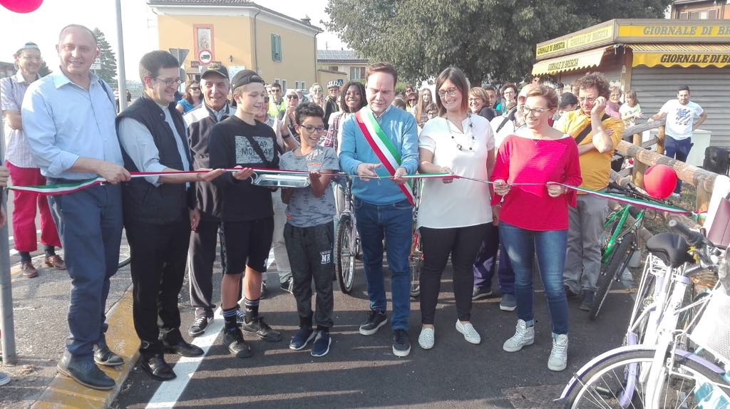 Grande partecipazione per l’inaugurazione delle due piste ciclabili a Montichiari FOTO e VIDEO