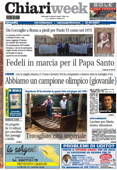 ChiariWeek in edicola il numero del 19 ottobre