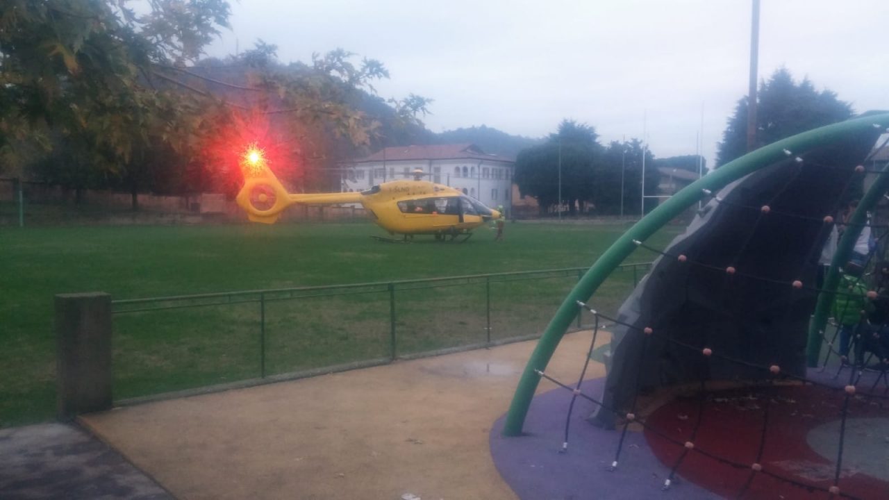 Elisoccorso per un ragazzino a Rovato