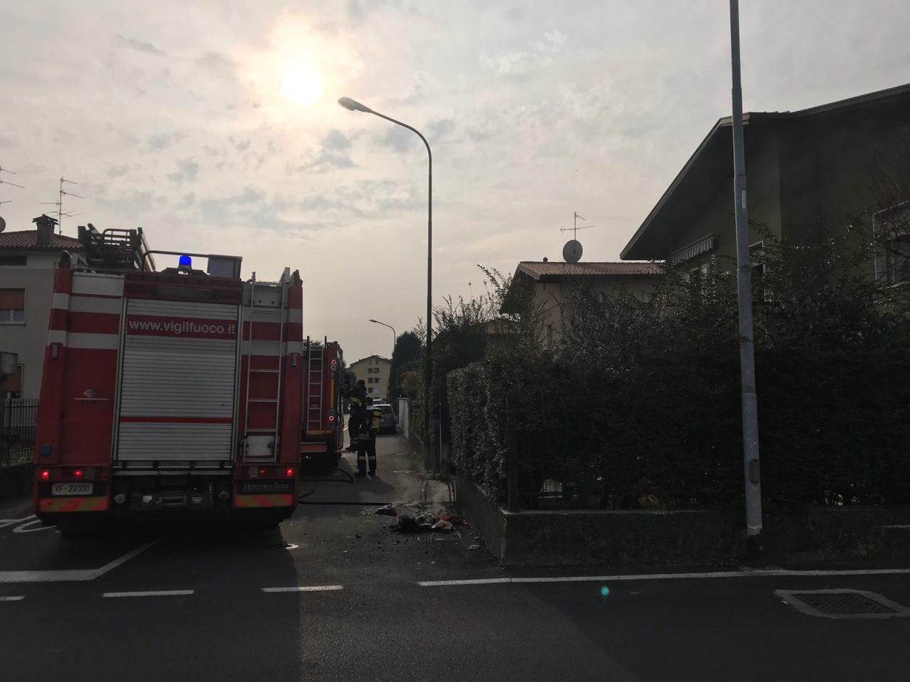 Incendio in un appartamento a Rovato