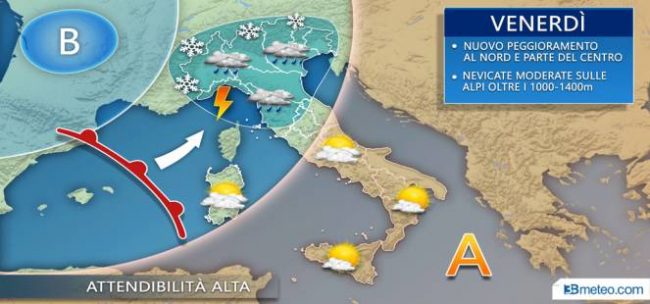 Meteo Brescia, da venerdì una nuova perturbazione