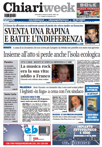 ChiariWeek in edicola il numero del 16 novembre